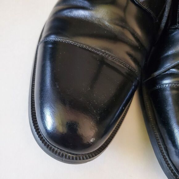 GIORGIO VENTURI‎ Black Men's Leather Cap Toe Oxford Shoes SZ 9 M Dress Payless - Picture 4 of 16
